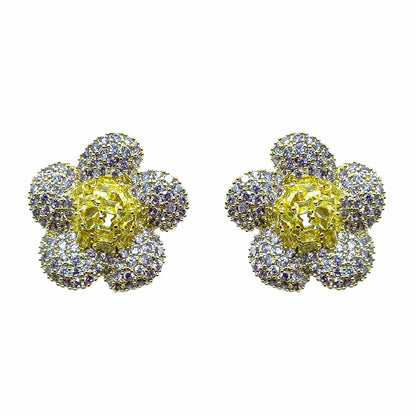 Palestro Milano Orecchini Gold - Lillac Giallo Fiore di Gemme