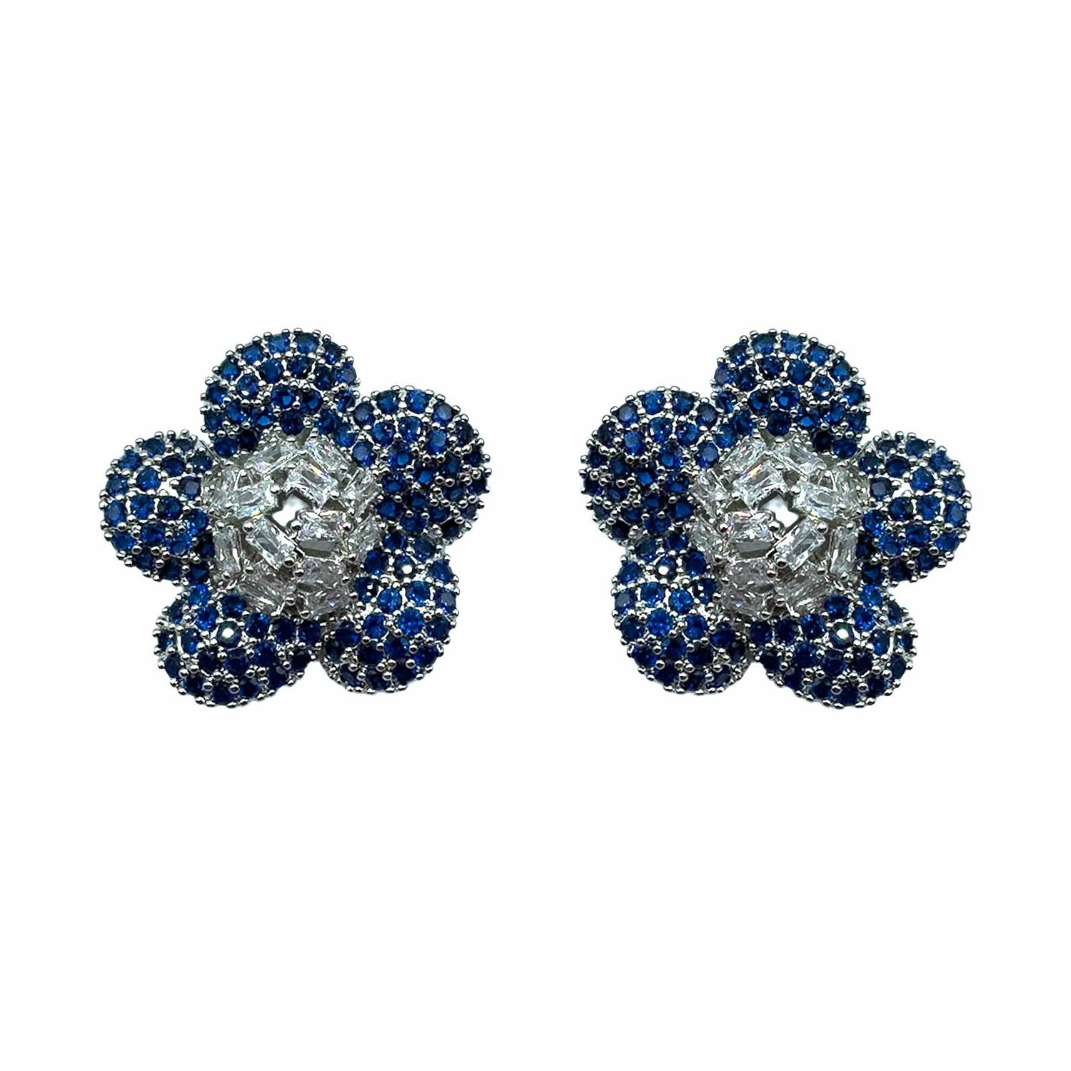 Palestro Milano Orecchini Silver - Blu Fiore di Gemme