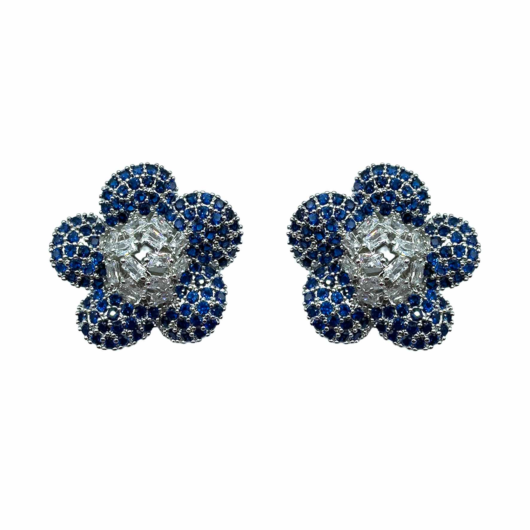 Palestro Milano Orecchini Silver - Blu Fiore di Gemme
