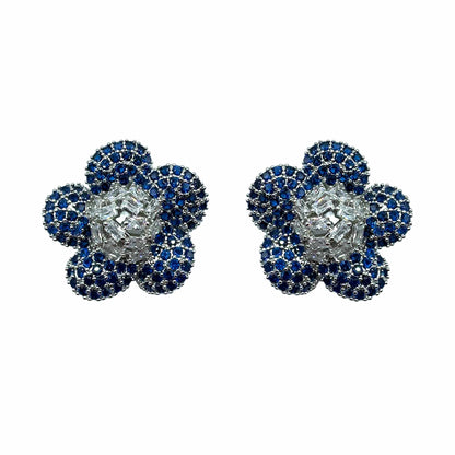 Palestro Milano Orecchini Silver - Blu Fiore di Gemme