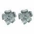 Palestro Milano Orecchini Total Silver Fiore Arricciato di Pavè