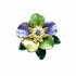 Palestro Milano Spille e spillette Verde Chiaro Violet Fiore con Foglioline