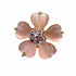 Palestro Milano Spille e spillette Gold - Pink Fiore con Petali a Cuore