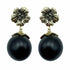 Palestro Milano Orecchini Perla Black Fiore d&