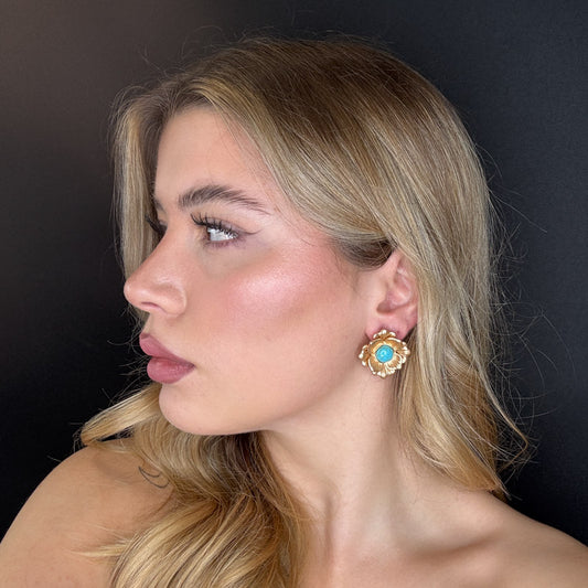 Fiore gold torquoise