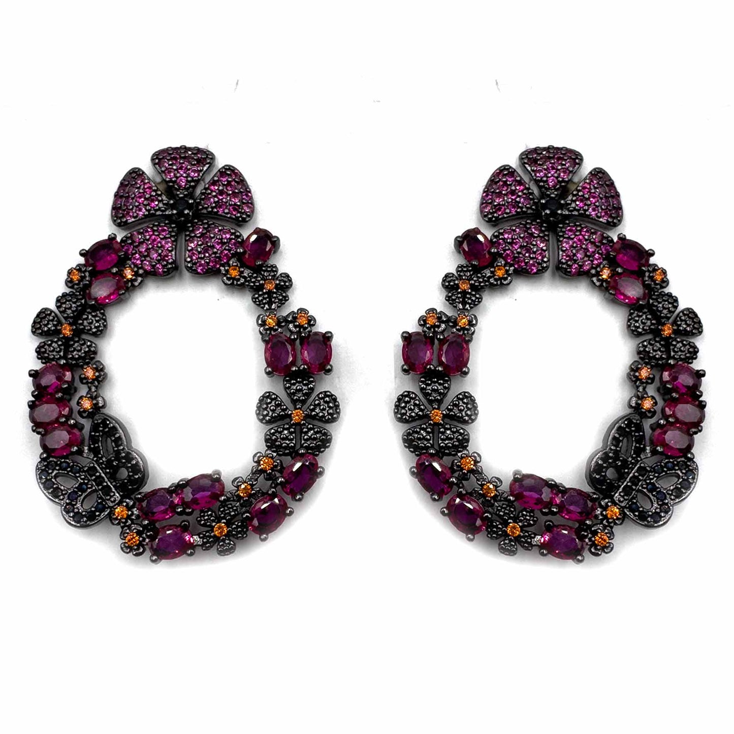 Fiorellini fucsia di pavè a cerchio
