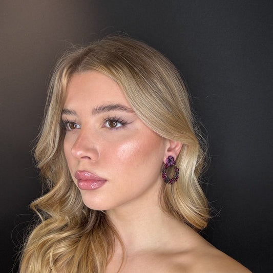 Fiorellini fucsia di pavè a cerchio