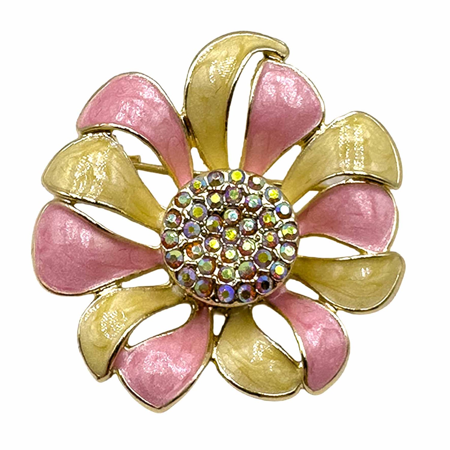 Palestro Milano Spille e spillette Pink Giallo Fiori Colorati