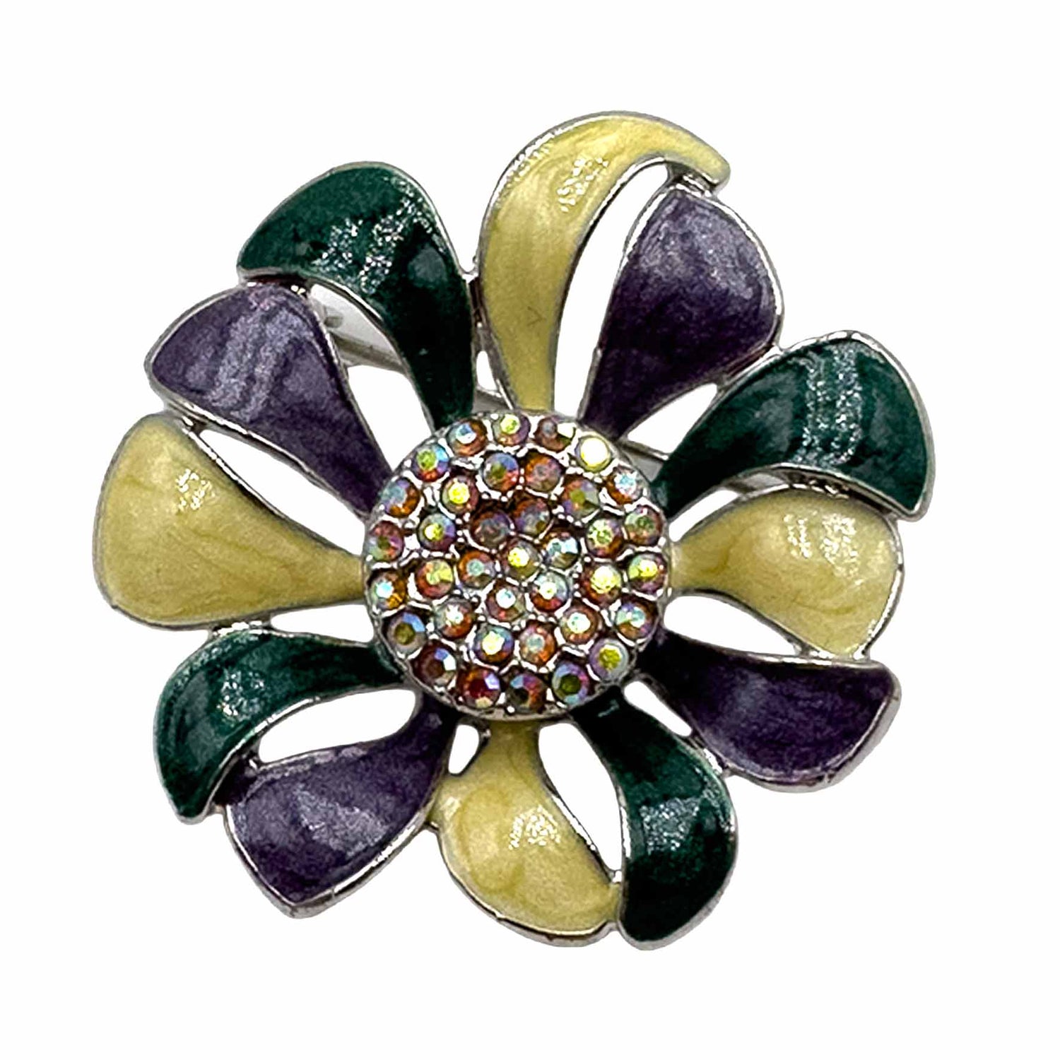 Palestro Milano Spille e spillette Verde Giallo Violet Fiori Colorati