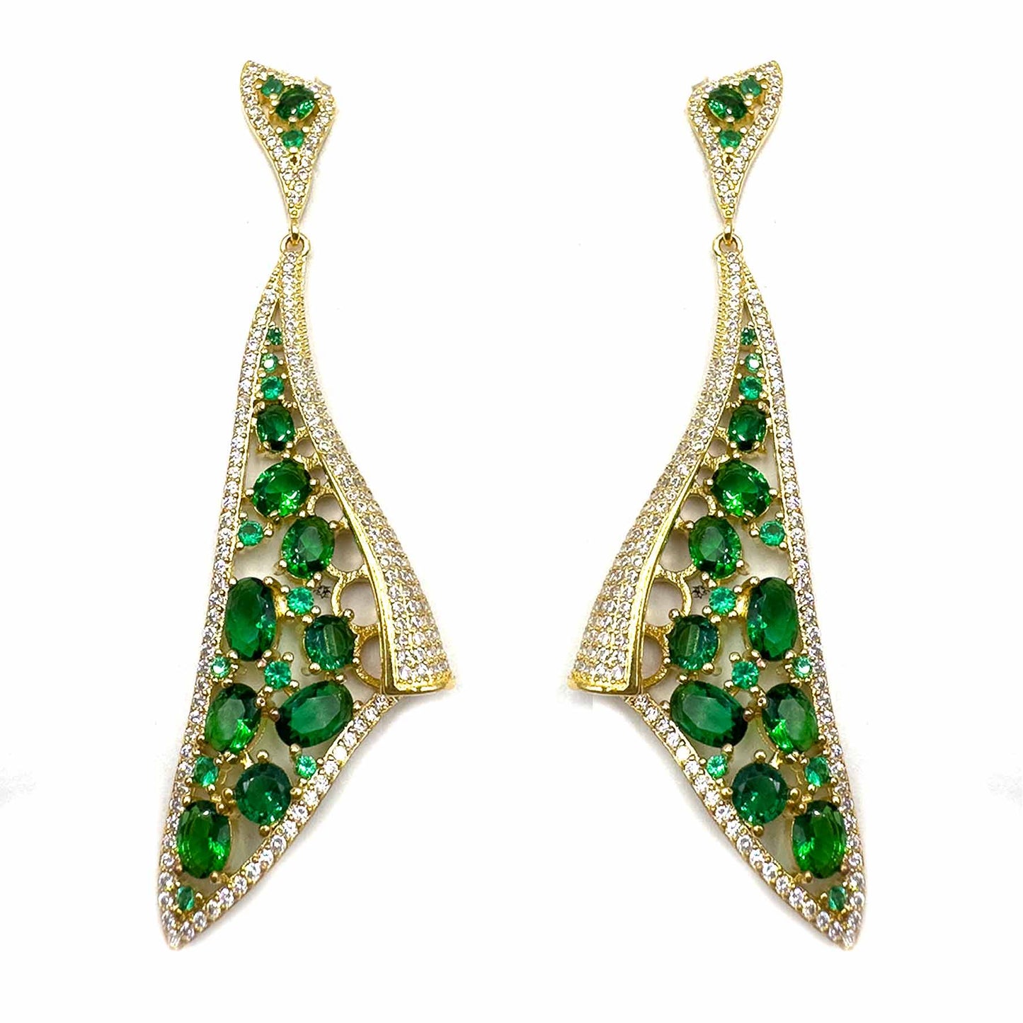 Foglie di pavè gold/verde