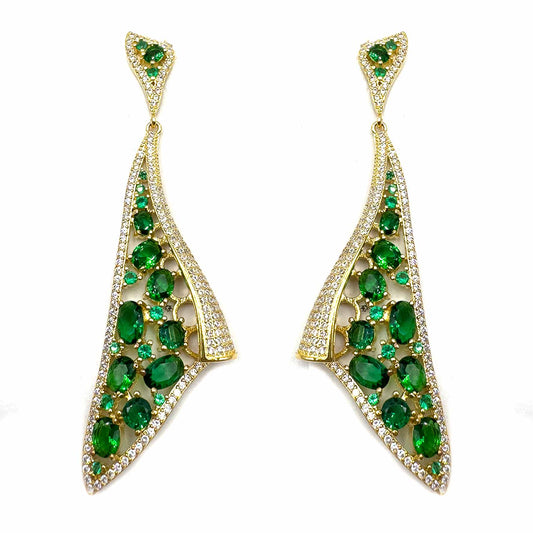Foglie di pavè gold/verde