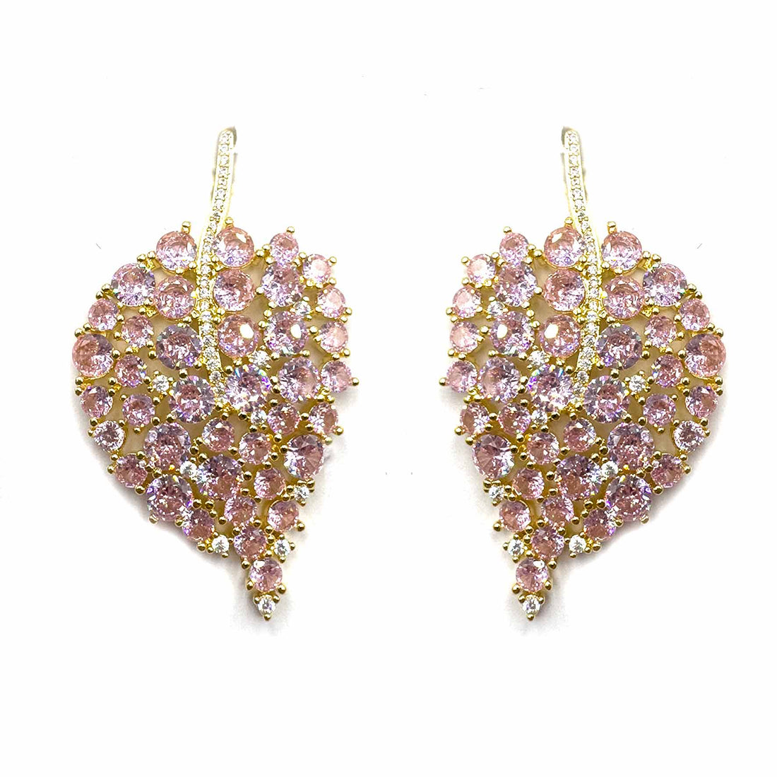 Palestro Milano Orecchini Pink Foglia di Pietre