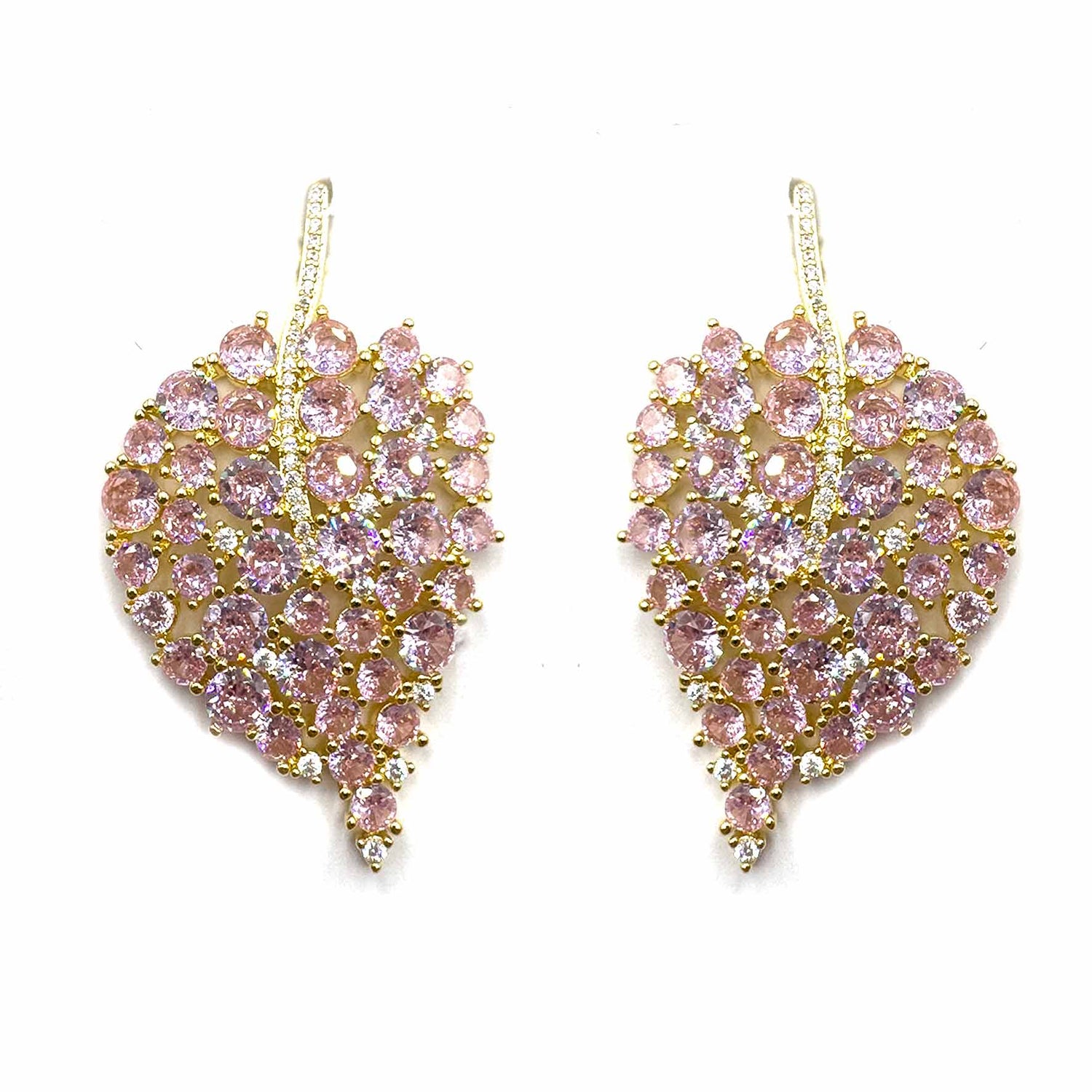 Palestro Milano Orecchini Pink Foglia di Pietre