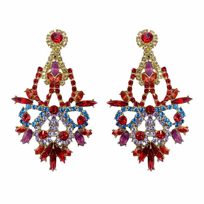 Palestro Milano Orecchini Gold - Rubino Acqua Marina Foresta di Pietre Magiche