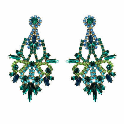 Palestro Milano Orecchini Gold - Verde Smeraldo Turquoise Foresta di Pietre Magiche