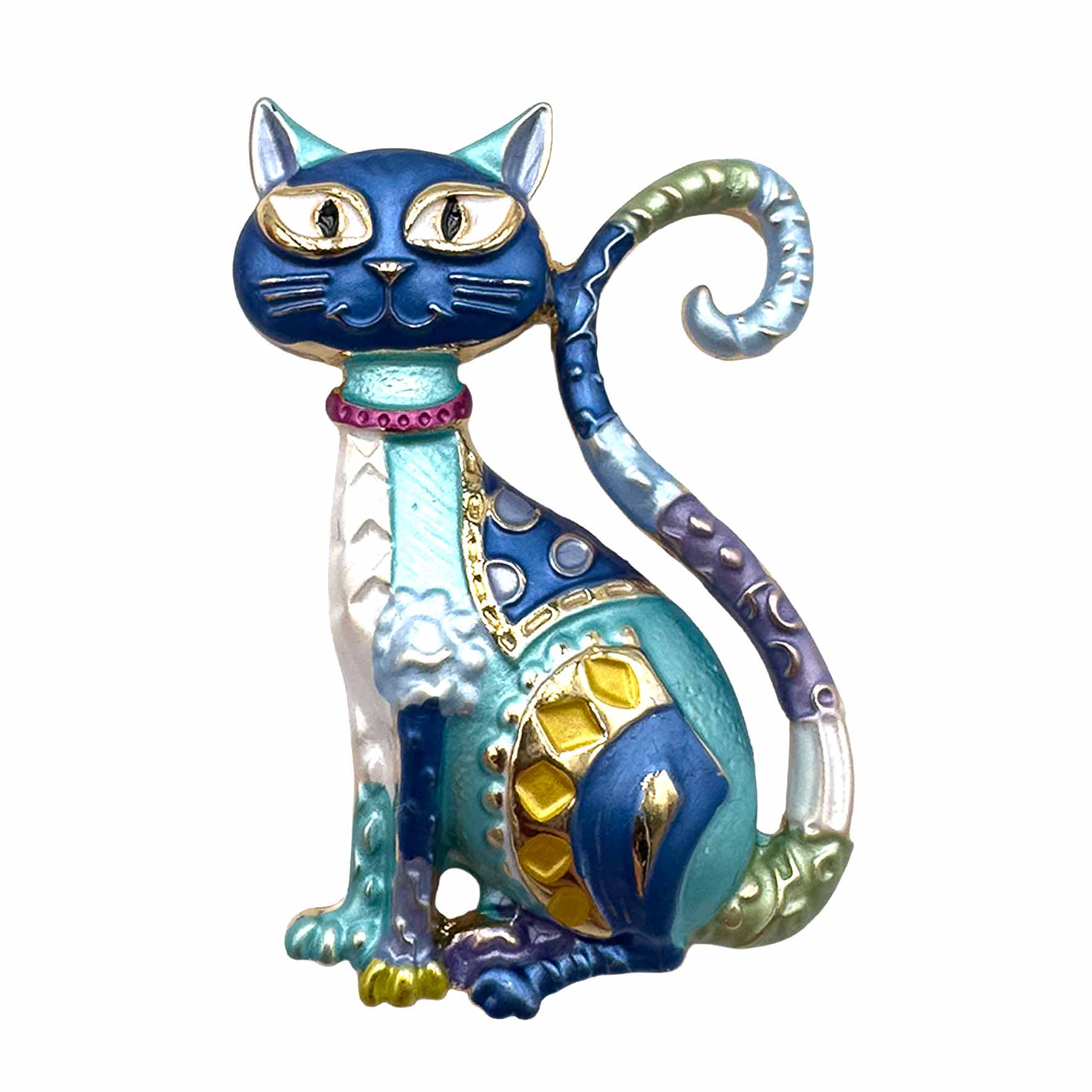 Palestro Milano Spille e spillette Blu Gatta (Magnete)