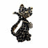 Palestro Milano Spille e spillette Black Gatto con Fiorellino