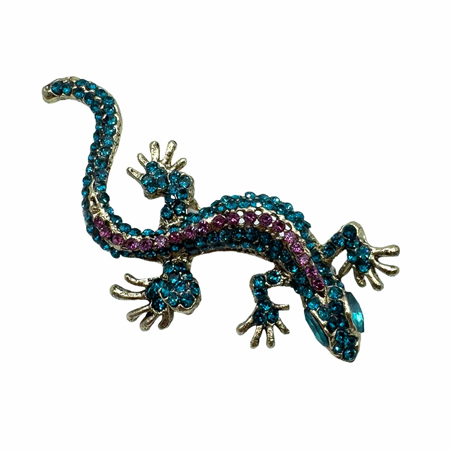 Palestro Milano Spille e spillette Turquoise Pink Geko