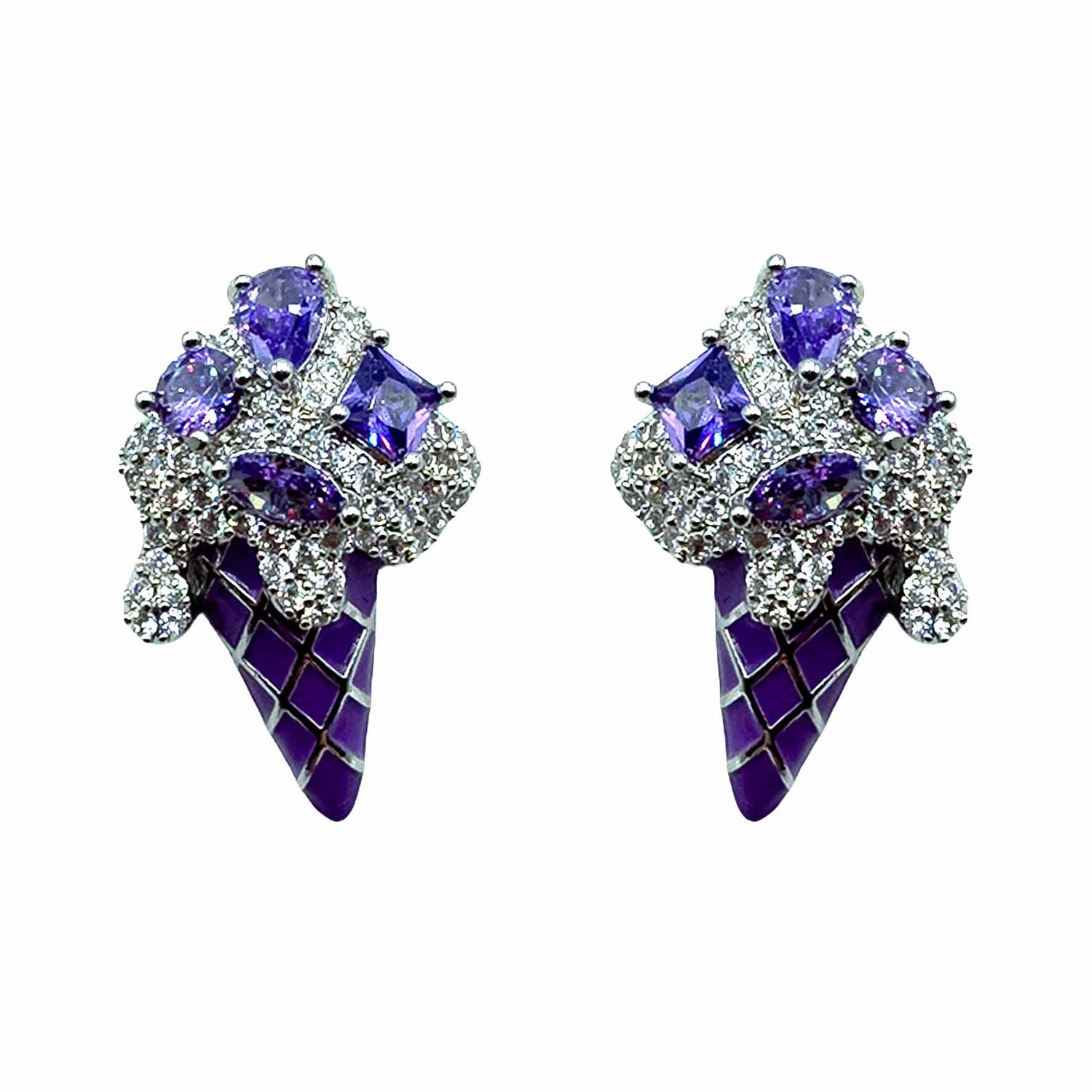 Palestro Milano Orecchini Silver - Violet Gelato di Gemme