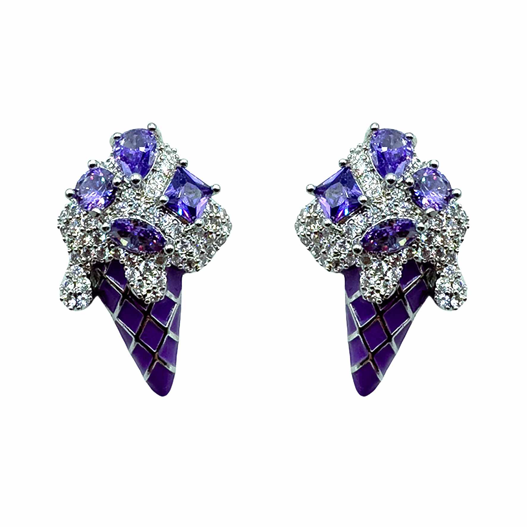 Palestro Milano Orecchini Silver - Violet Gelato di Gemme