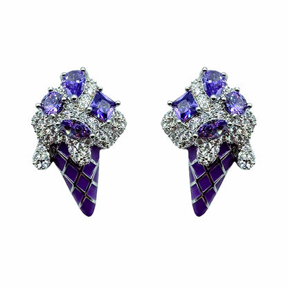 Palestro Milano Orecchini Silver - Violet Gelato di Gemme