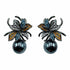 Palestro Milano Orecchini Dark - perla dark Giglio con perla