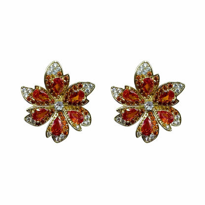 Palestro Milano Orecchini Gold - Arancio Rubino Giglio di Gemme