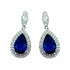 Palestro Milano Orecchini Blu Goccioline cristalli&pavè