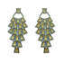 Palestro Milano Orecchini Gold - Blu Giallo Incantesimo di Cristalli & Pavè