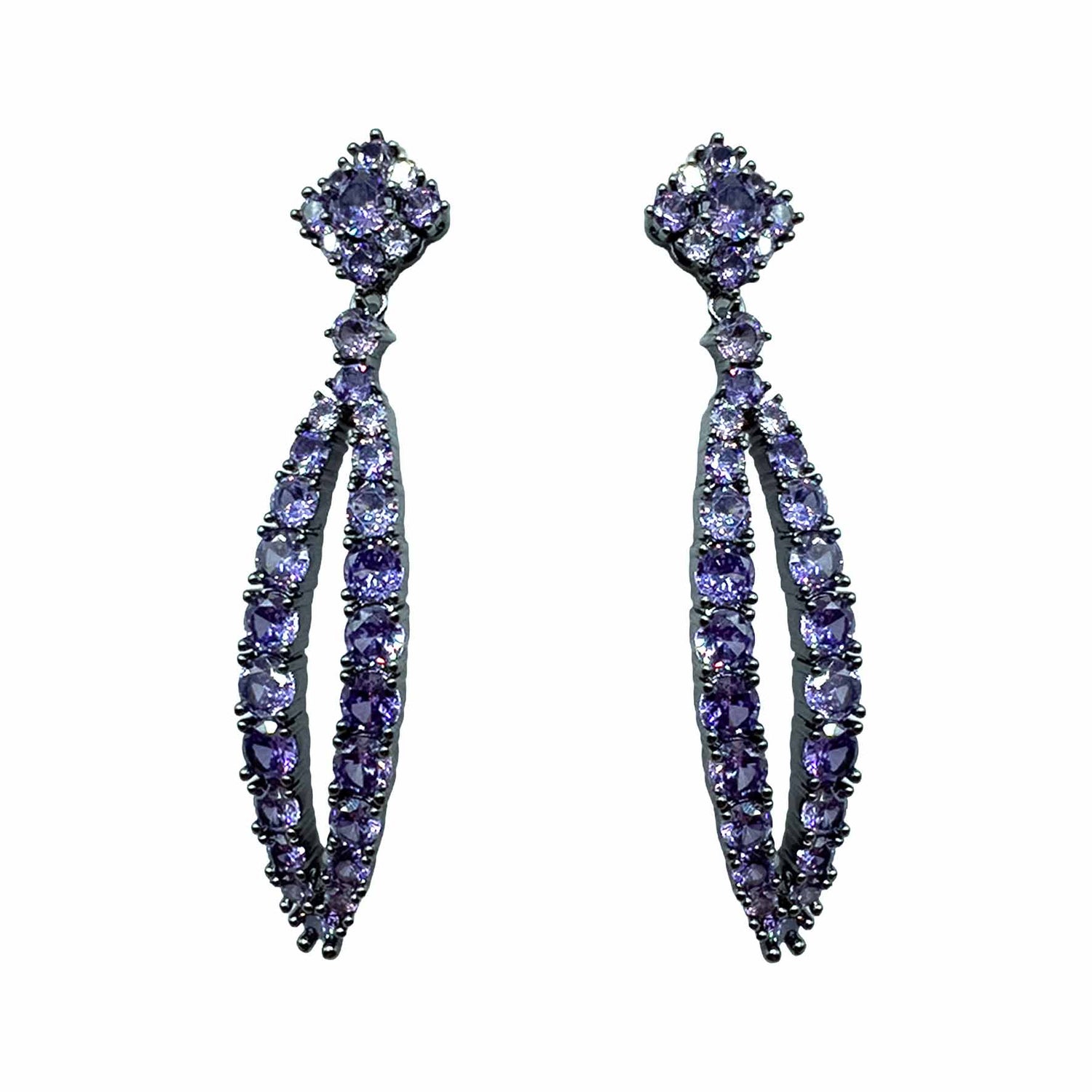 Palestro Milano Orecchini Dark - Violet Lacrima di Pavè