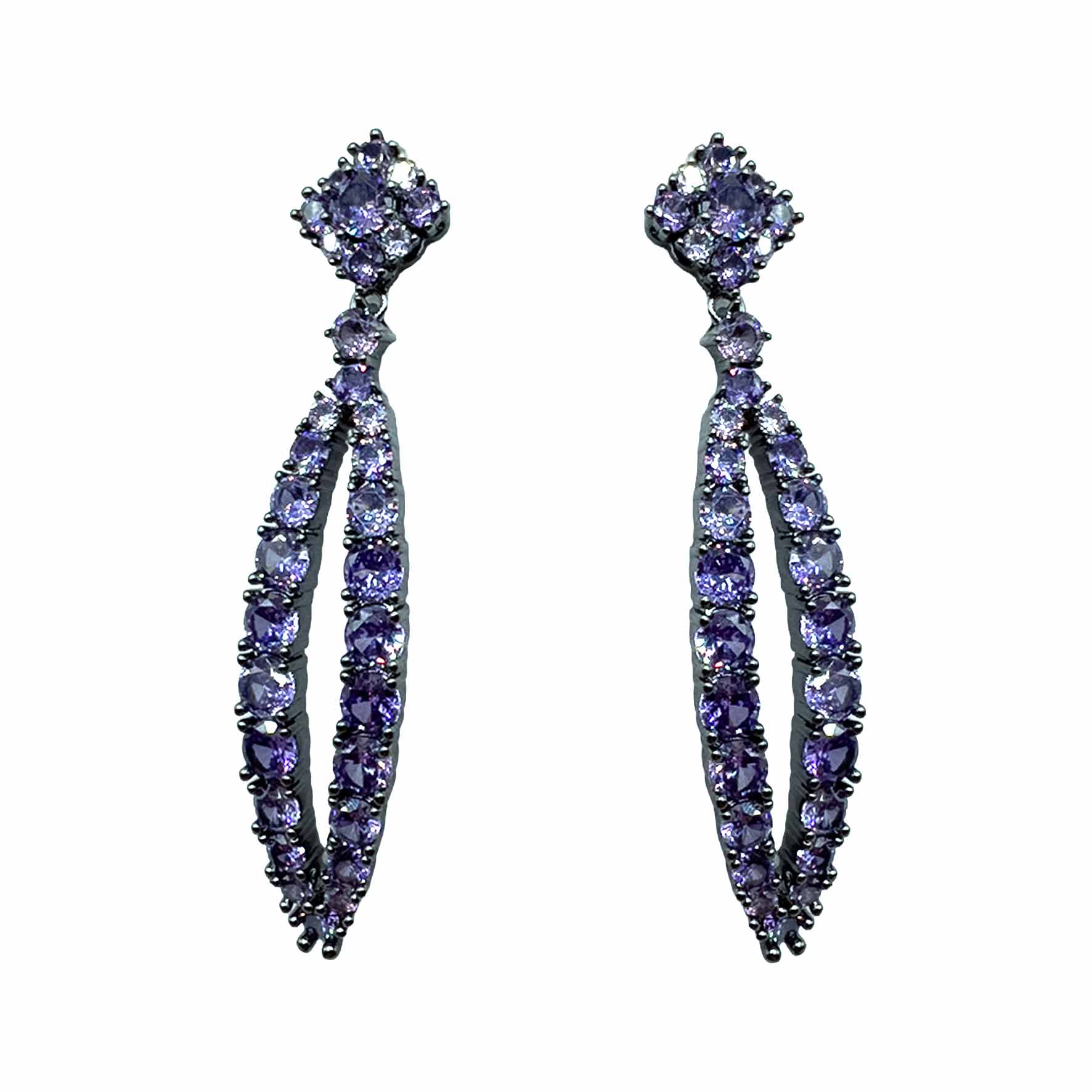 Palestro Milano Orecchini Dark - Violet Lacrima di Pavè