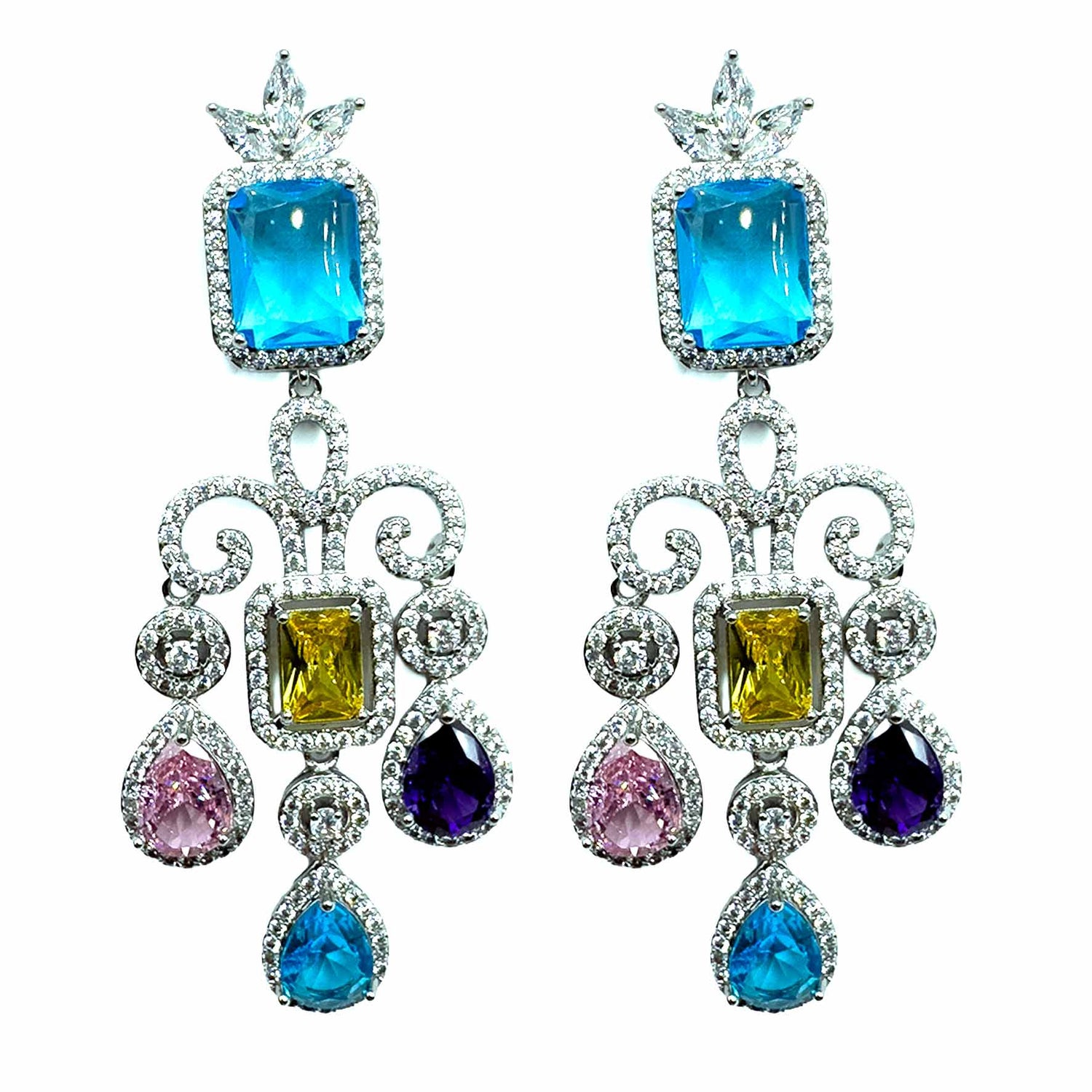 Palestro Milano Orecchini Silver - Multicolor Lanterna di Pietre