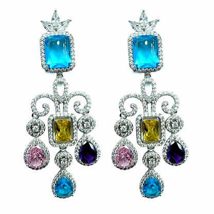 Palestro Milano Orecchini Silver - Multicolor Lanterna di Pietre