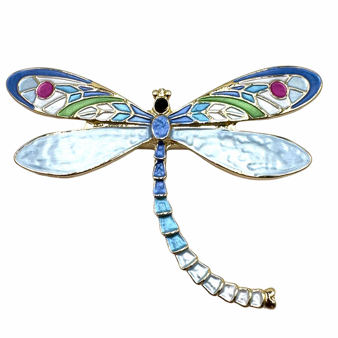 Palestro Milano Spille e spillette Celeste Libellula (Magnete)