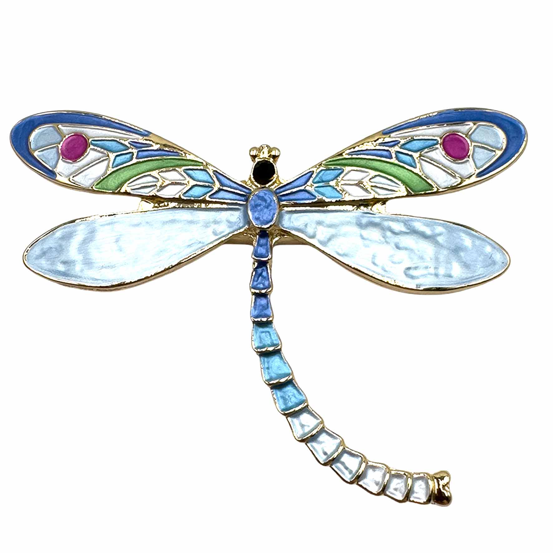 Palestro Milano Spille e spillette Celeste Libellula (Magnete)