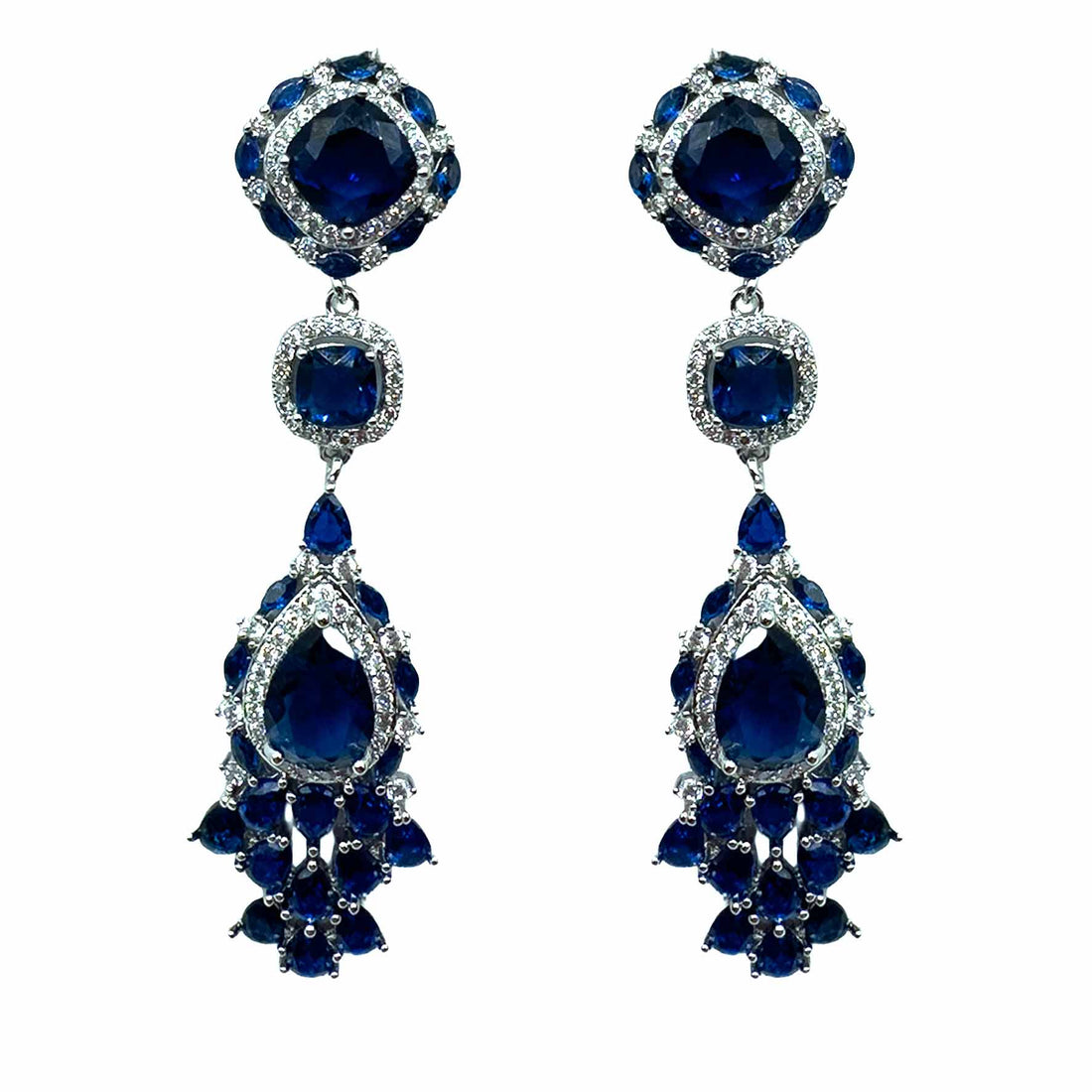 Palestro Milano Orecchini Blu Lily di Cristallo