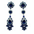 Palestro Milano Orecchini Blu Lily di Cristallo