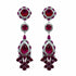 Palestro Milano Orecchini Rosso Rubino Lily di Cristallo