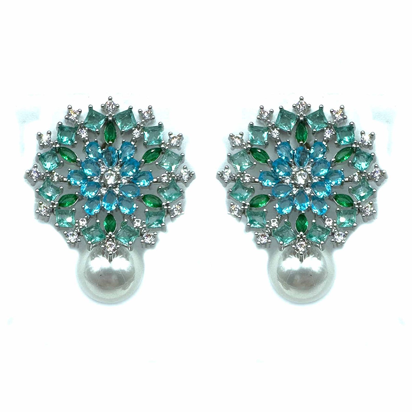 Mandala di cristalli con perla