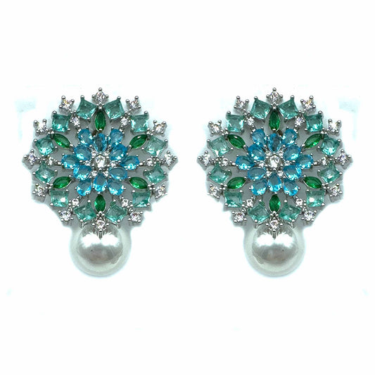 Mandala di cristalli con perla