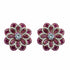 Palestro Milano Orecchini Base Gold - Fucsia Silver Margherita di Pietre