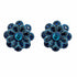 Palestro Milano Orecchini Base Dark - Blu Turquoise Margherita di Pietre