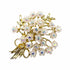 Palestro Milano Spille e spillette Base Gold - Bianco Mazzo di Fiori di Cristallo