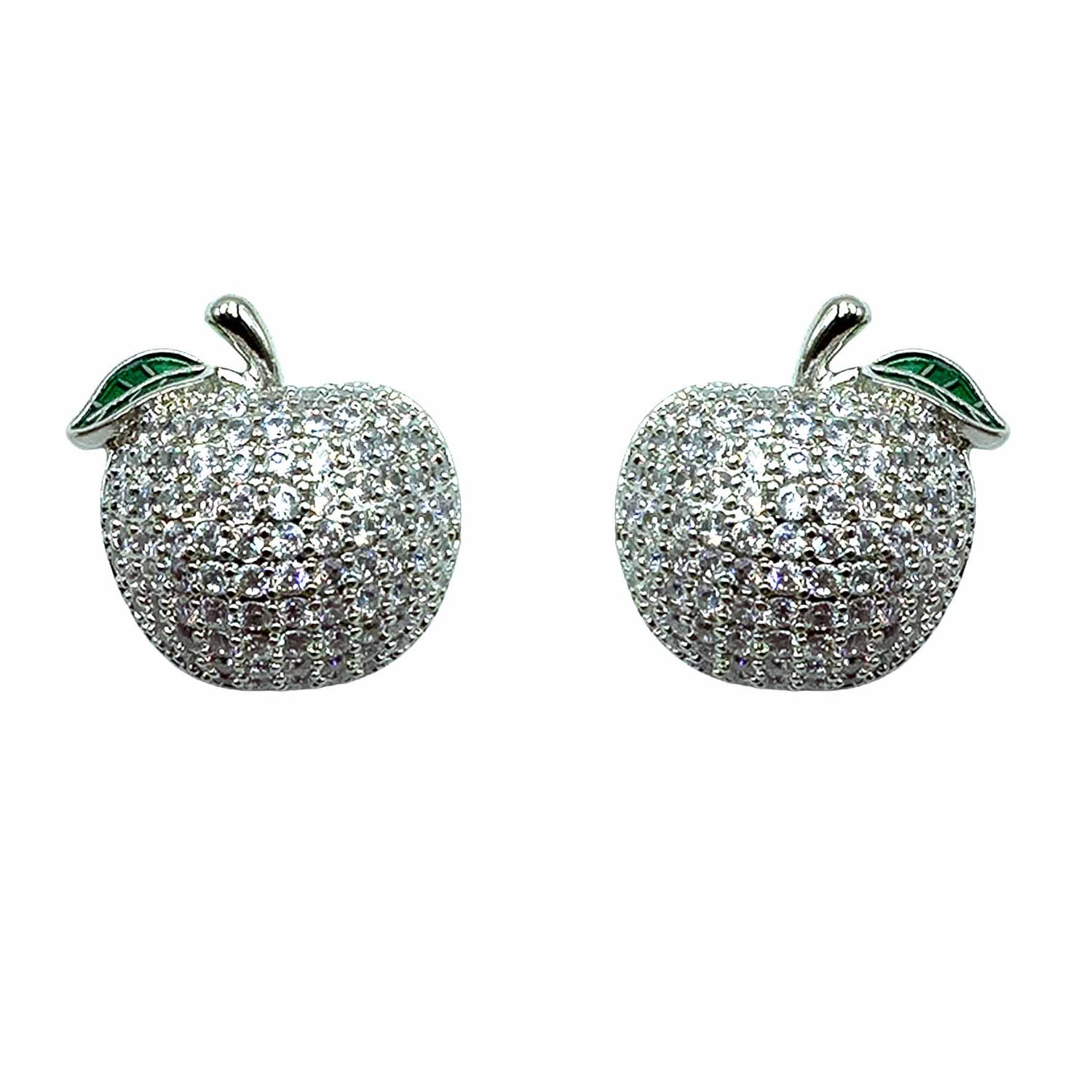 Palestro Milano Orecchini Base Silver / Total Silver Mele di Pavè