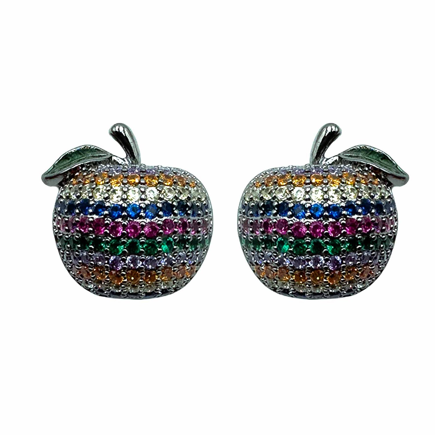 Palestro Milano Orecchini Base Dark / Multicolor Mele di Pavè