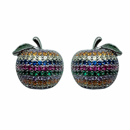 Palestro Milano Orecchini Base Dark / Multicolor Mele di Pavè