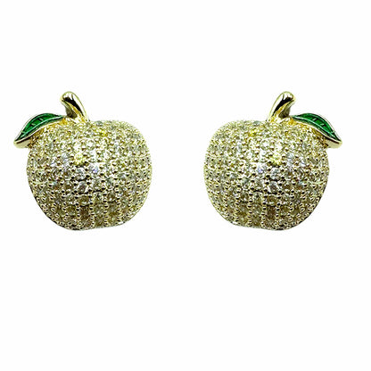 Palestro Milano Orecchini Base Gold / Total Gold Mele di Pavè