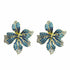 Palestro Milano Orecchini Gold - Blu Mini giglio di pavè