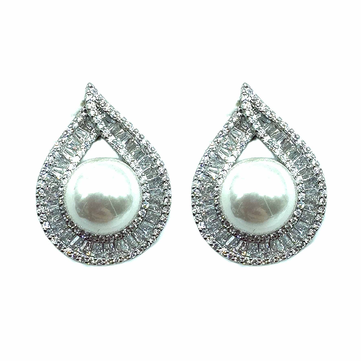 Palestro Milano Orecchini Total Silver Mini Goccia con Perla
