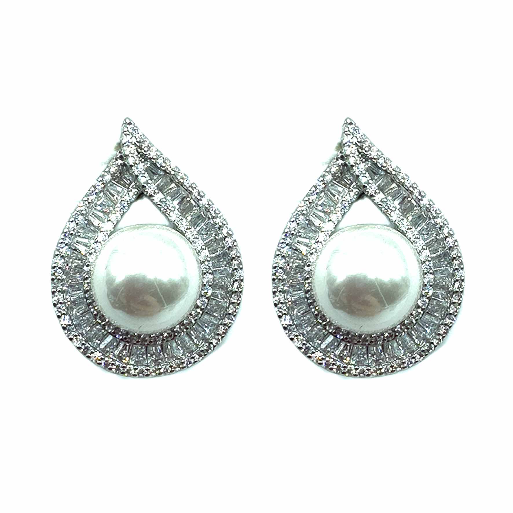 Palestro Milano Orecchini Total Silver Mini Goccia con Perla
